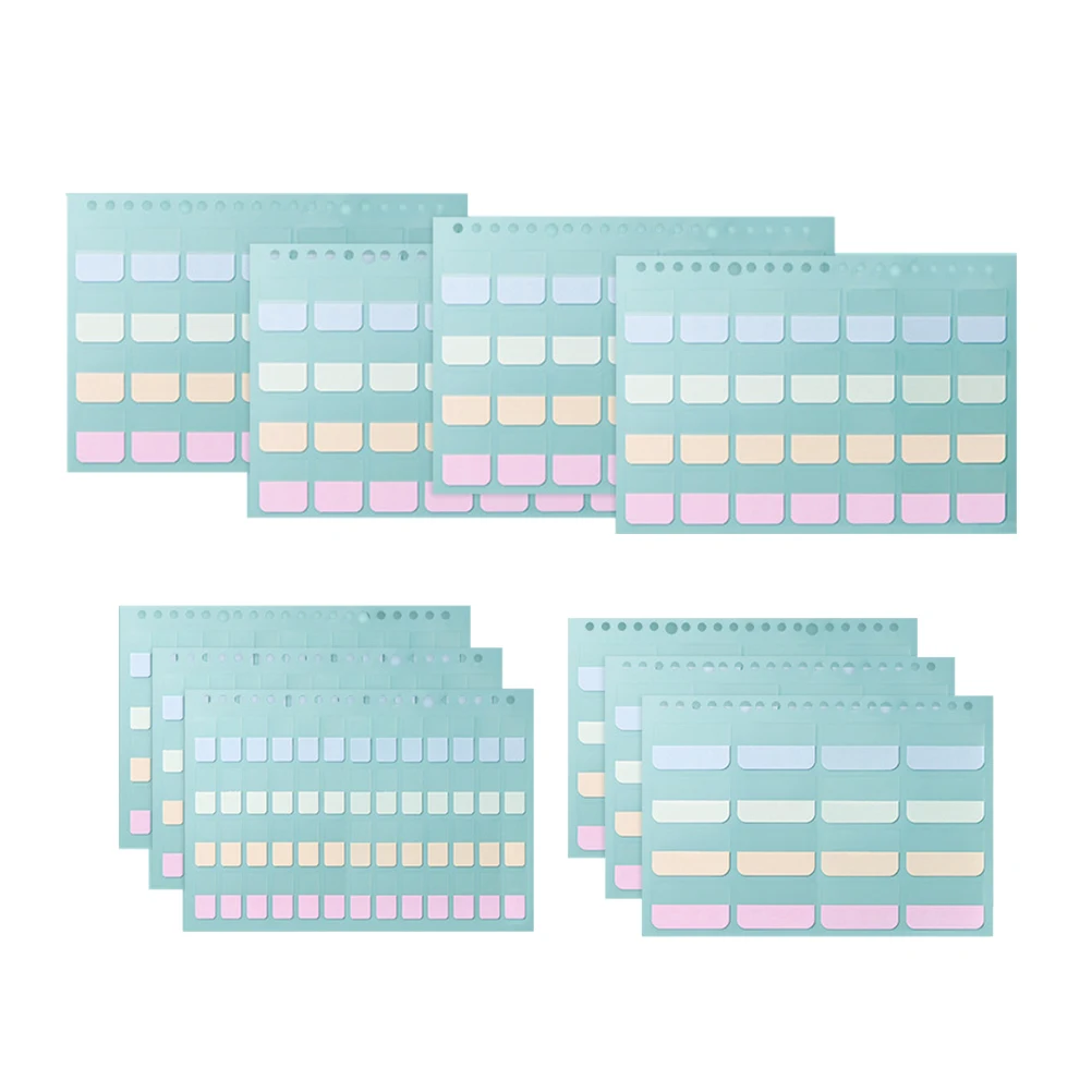 

316 Pcs Sticky Flags Index Tabs Colorful Note Pages Markers Student Bookmarks A5 Size 3 Small 4 Medium 3 Large Sheets Notebook
