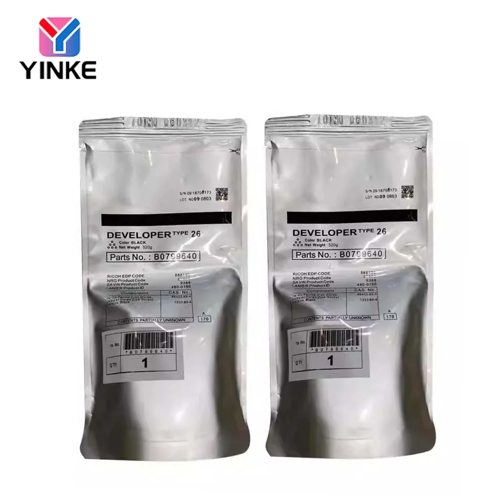 520g Type26 Developer Powder For Ricoh AF2035 AF2045 AF3035 AF3045 OEM Quality Aficio 2035 2045 3035 3045 Carrier 1Bag