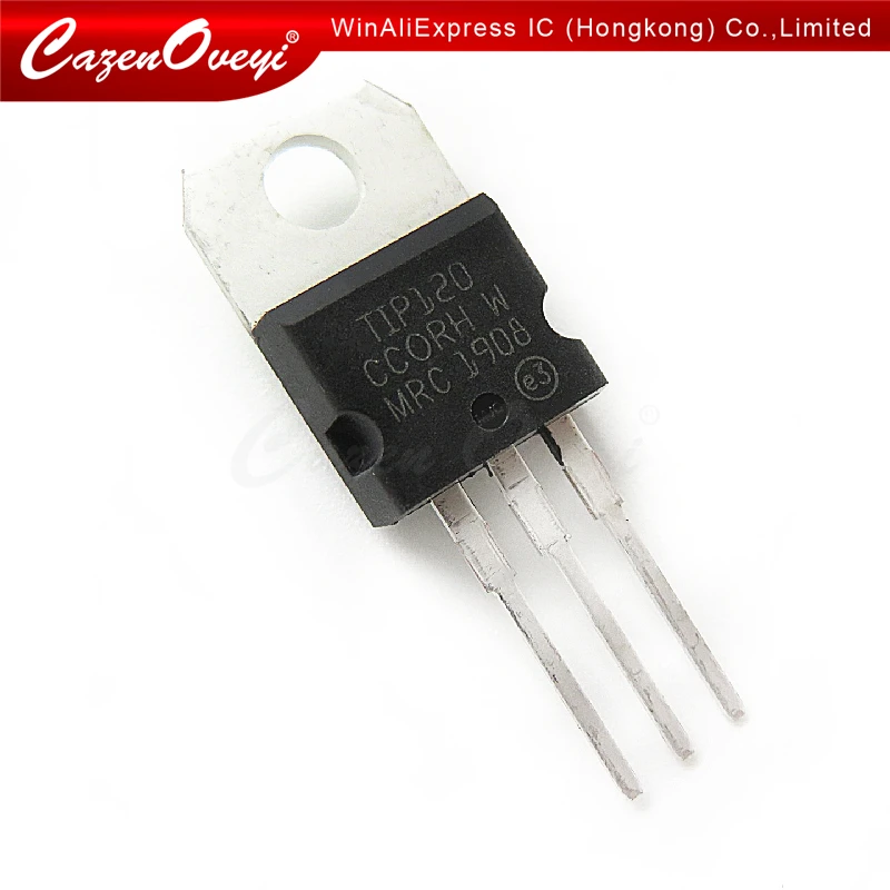 10 stks/partij tip120 transistor to-220 tip-120 darlington npn 60v 5a nieuw origineel op voorraad