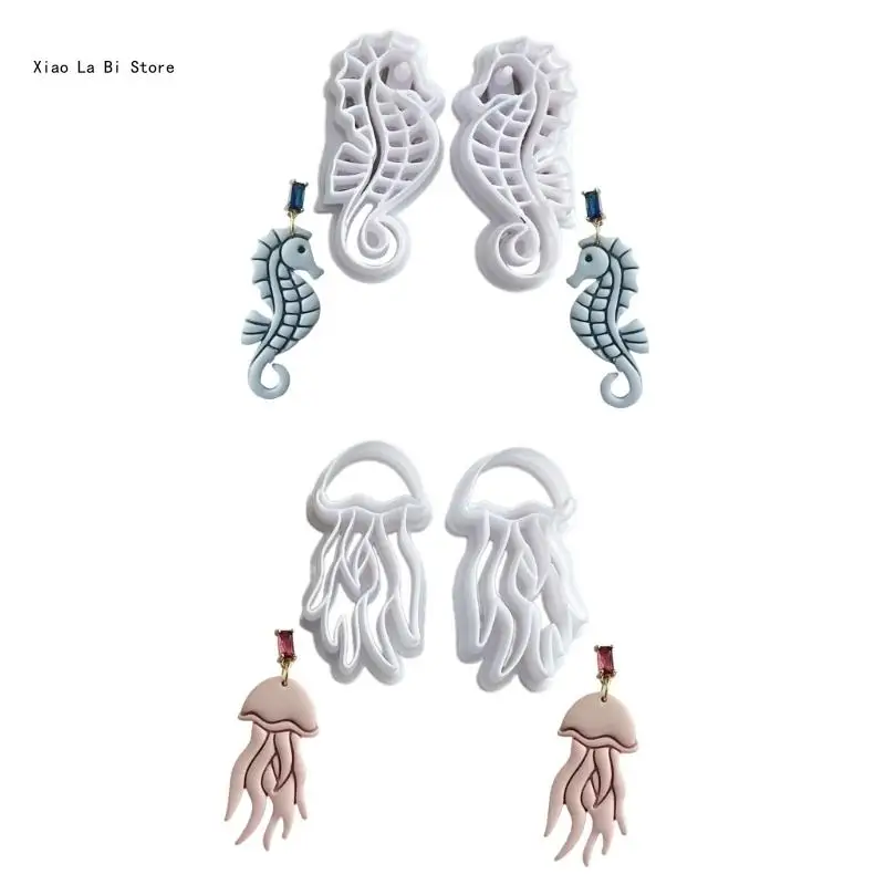 

Earring Molds Set Jellyfish Clay Earring Cutter Fashion Accessories for Earrings XXFD