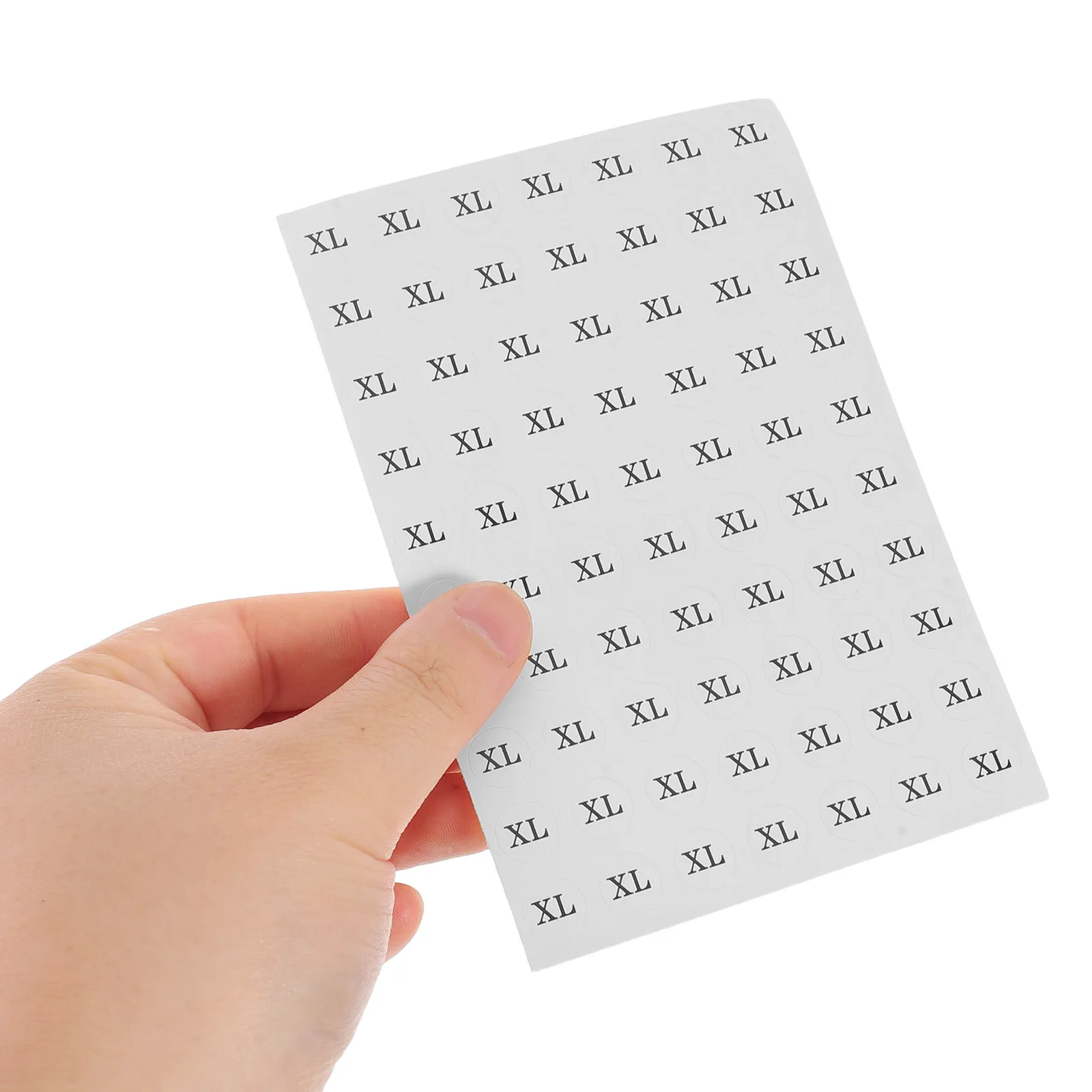 25 Sheets Mini Round Press on Nail Size Labels Xs S M L Xl Clear Identification Stickers for Nail Studio Size Marking Wearable
