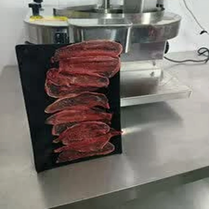 Automatic Fresh Saw Meat Slicer Machine Adjustable Thickness Fresh Meat Cutter Food Slicer Commercial Hotpot