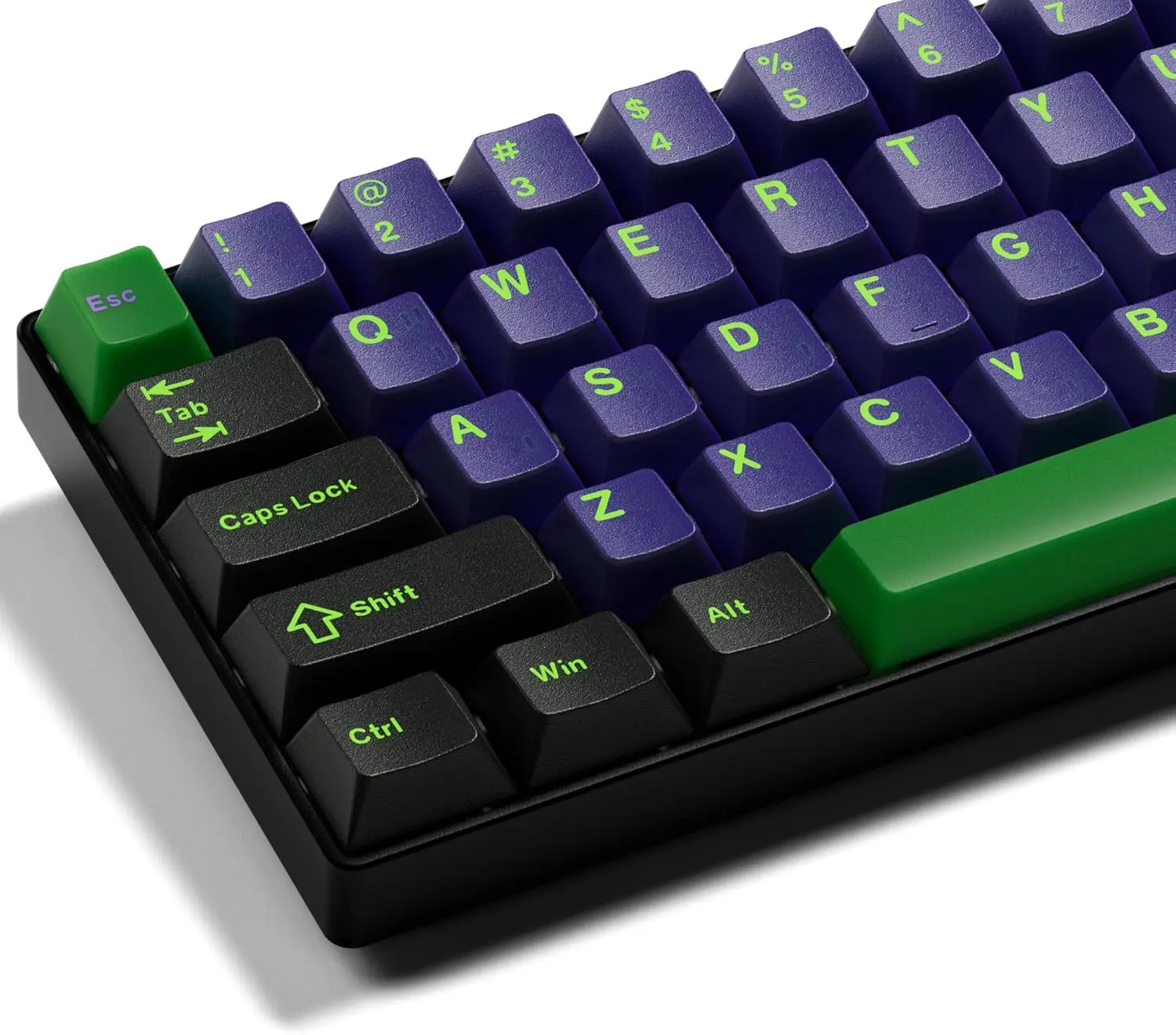 

Фиолетовые кейкапы Double Shot PBT с профилем Cherry, набор из 129 клавиш, совместимость с клавиатурами 60, 65, 75, 100%