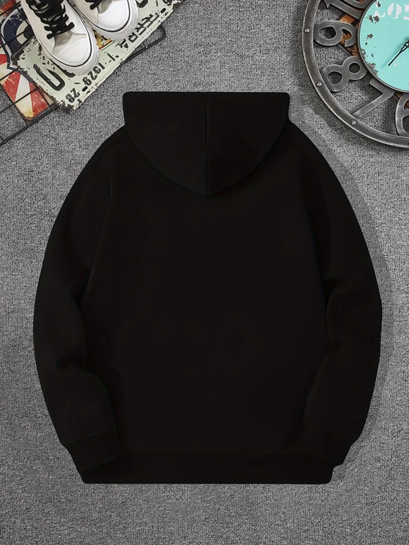 Men Cute Astronaut Holding Stacked Planets Ice Cream Print Hoodie Space Cartoon Graphic Drawstring Kangaroo Pocket Oversized Pullover Sweatshirt For Daily Party Vacation