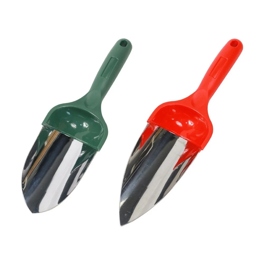 Ergonomic Hand Trowel Stainless Steel Shovel 430 Stainless Steel Construction Polished Cutting Head Convenient Hanging Hole