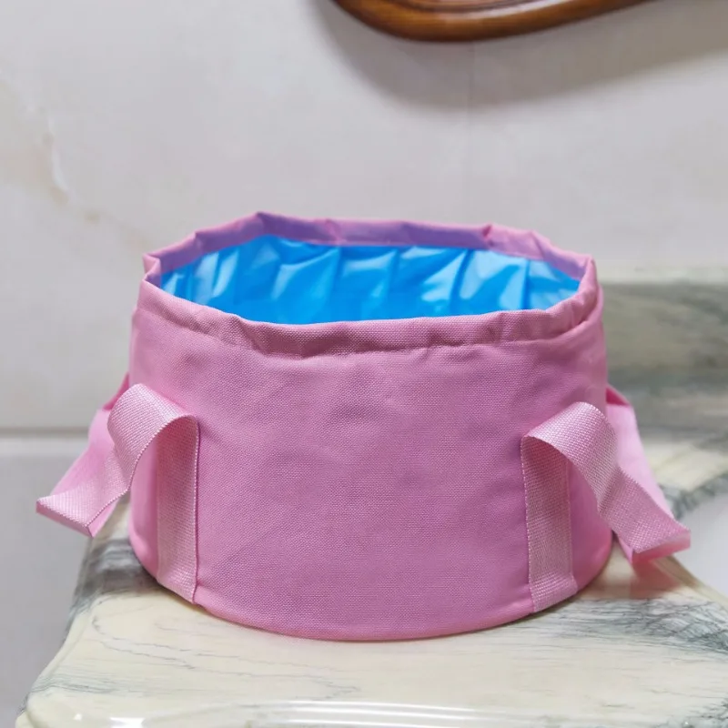 السفر طوي القدم تمرغ دلو حوض المياه المحمولة القدم تمرغ حقيبة حوض الوجه تلسكوبي