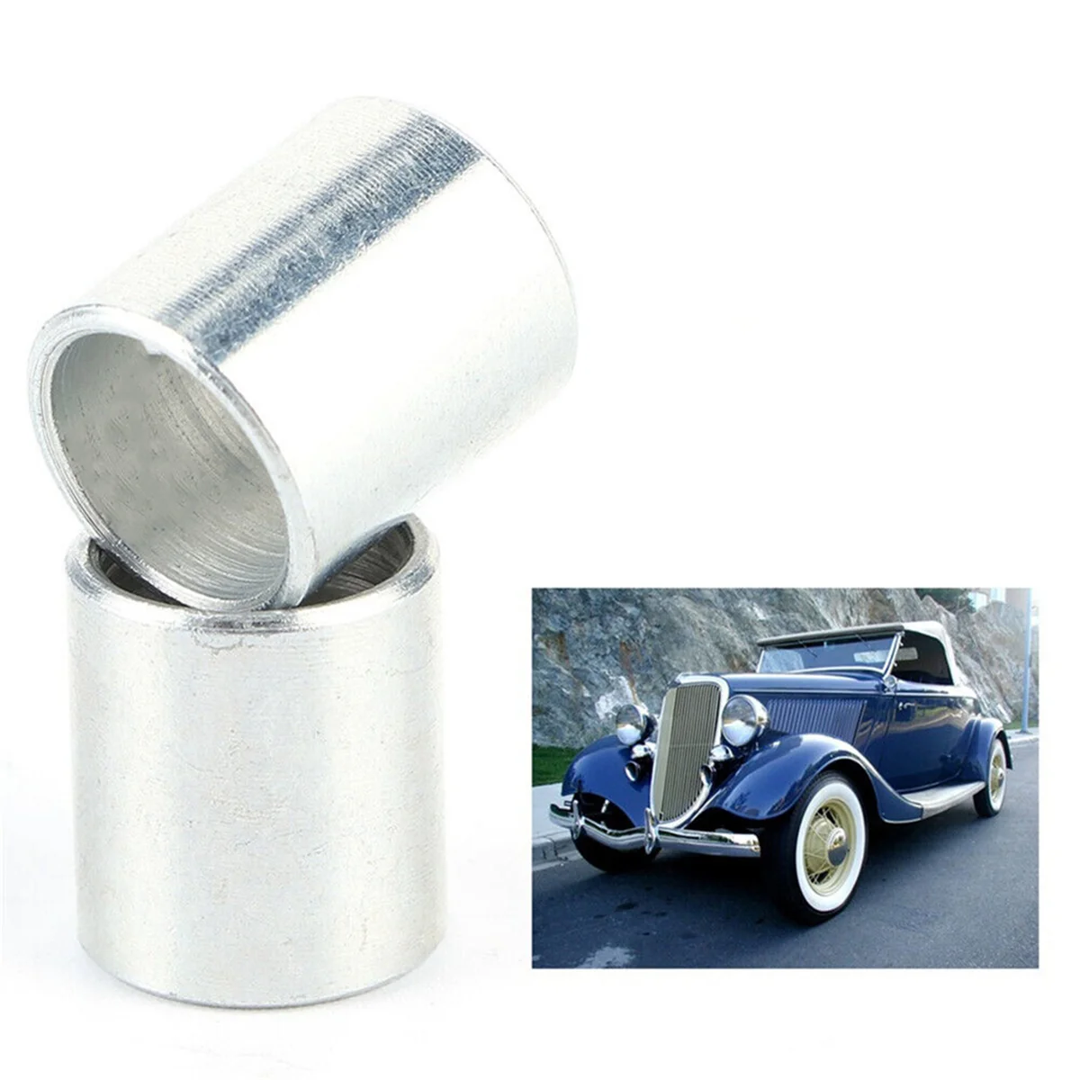 1Pair Car Stainless Steel Timing Cover Timing Cover Dowels for 5.0 289 302 351 Car Accessories