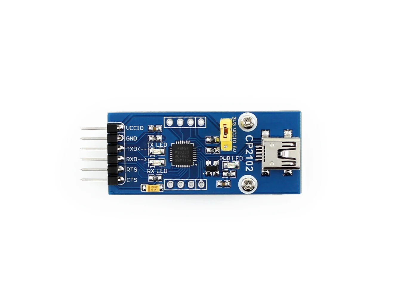 Waveshare CP2102 modul USB ke UART, konektor Mini USB mendukung Mac, Linux, Android, WinCE, Windows 7/8/8.1/10/11