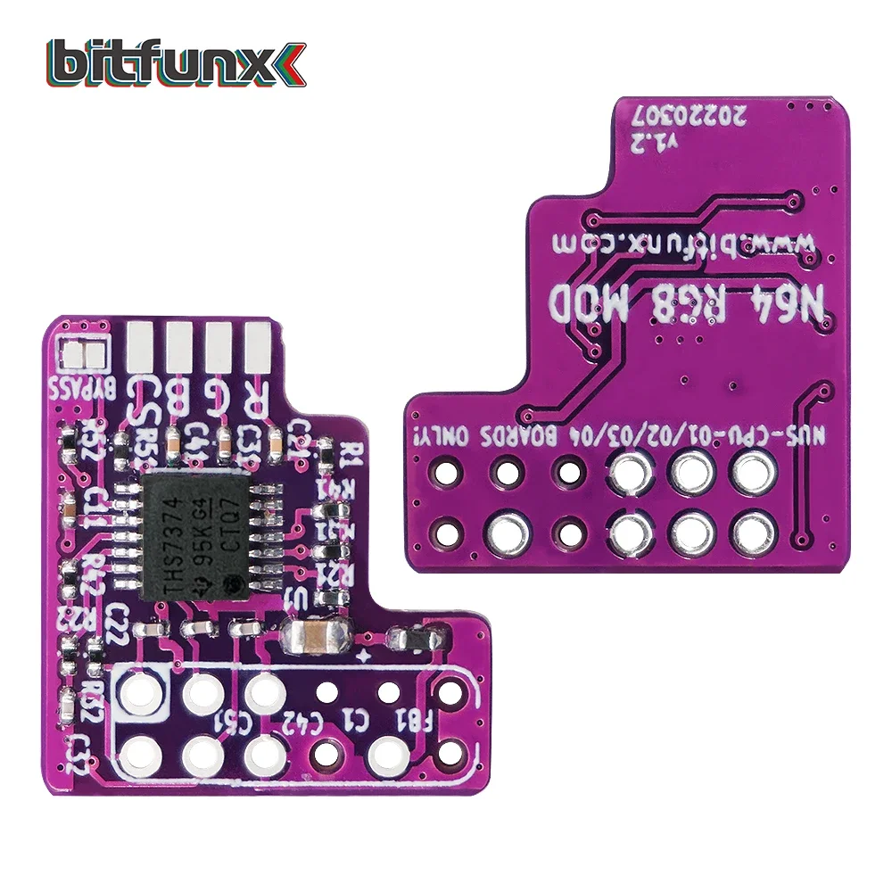 Bitfunx RGB Amp THS7374 Mod Chip Modification Kit for N64 NTSC Game Consoles