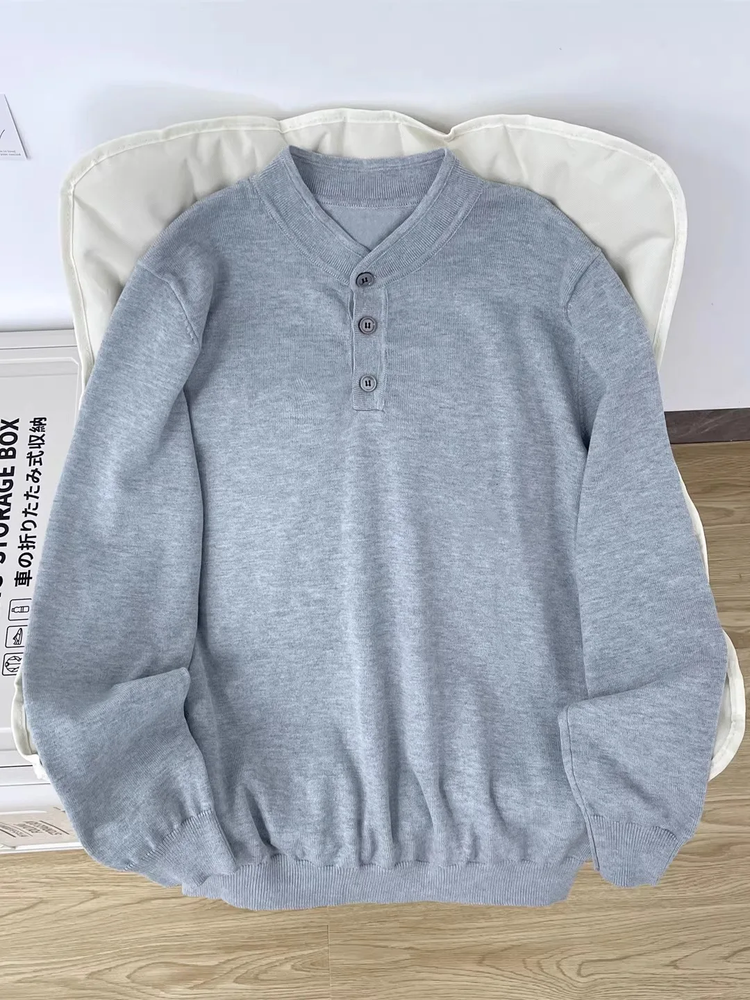 

American Sle Henry Collar Sweater Men Women Loose Knitted Warmth Autumn Winter Heavyweight Casual Faion High-End Feeling