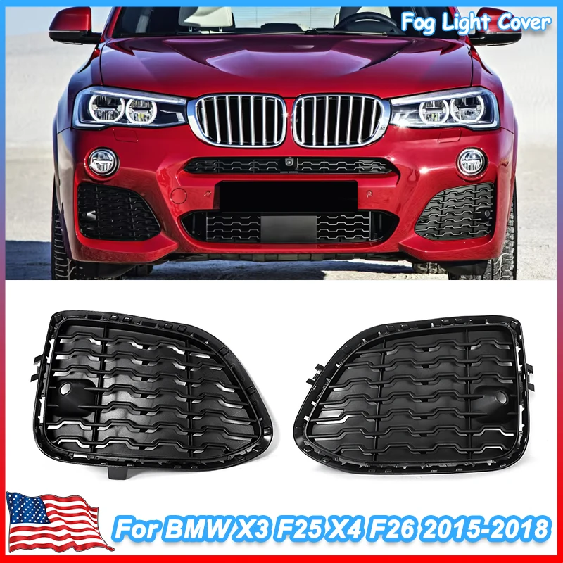 

1 пара решеток противотуманных фар переднего бампера слева и справа для BMW X3 X4 F25 F26 51118056941,51118056942