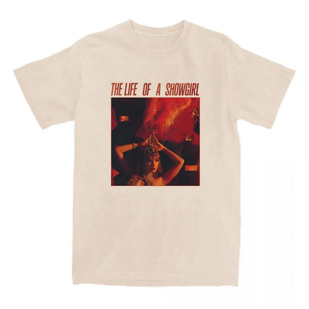 Album Das Leben eines Showgirl Druck T-shirt Kurzarm Baumwolle Oansatz T-shirts Casual Unisex Streetwear Frauen Männer Kleidung T