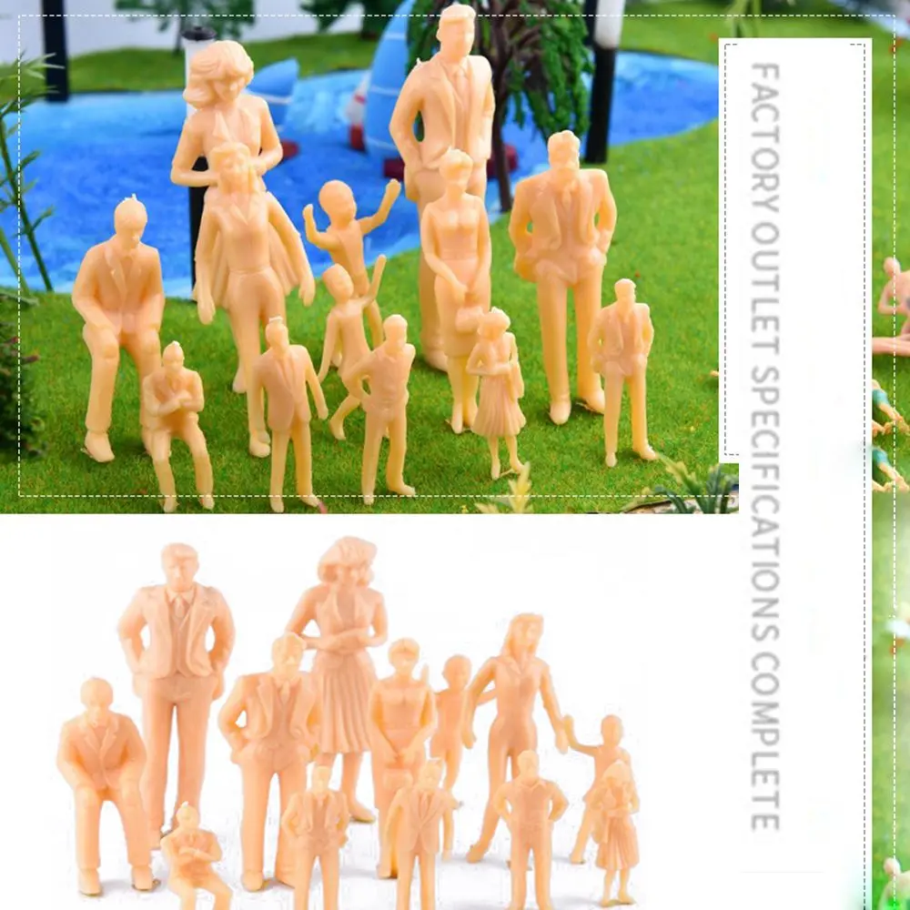 10/30pcs 1:25/1:30/1:50 Scale Miniature Scene Dollhouse DIY People Figures People Action Figure People Model Beach Crowd