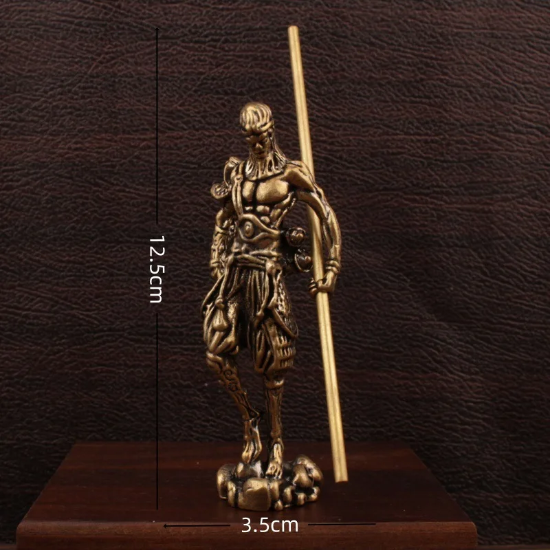 New Brass Monkey King Sun Wukong Statue Great Sage Equal To Heaven Copper Sculpture Figurine Ornament Collectible Craft Gift Toy