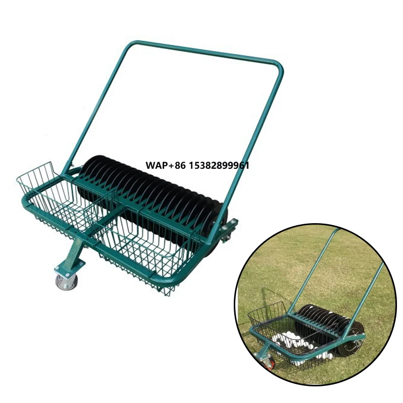 Durable 13-Lane Golf Ball Picker Hand Push Manual Ball Collector for Small Driving Range Efficient Pickup Tool