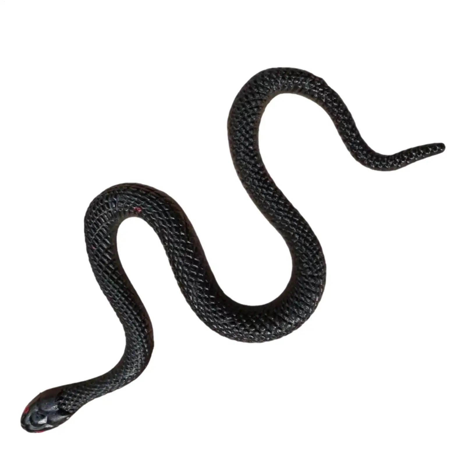 

Realistic Snake Toy Creative Black TPR Soft Rubber Snake Prank Realistic Rain Forest Snakes Flexible Halloween Snake Toys