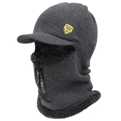 Chapéu de malha simples para homens e mulheres, skullies, gorros, gorro, máscara, balaclava, chapéus, bonés, inverno