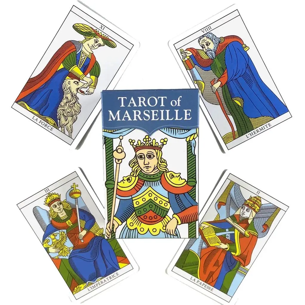 9*6cm Mini Size Tarot of Marseille Deck 78 Pcs Cards Party Game Fortune-telling Prophecy Oracle Cards