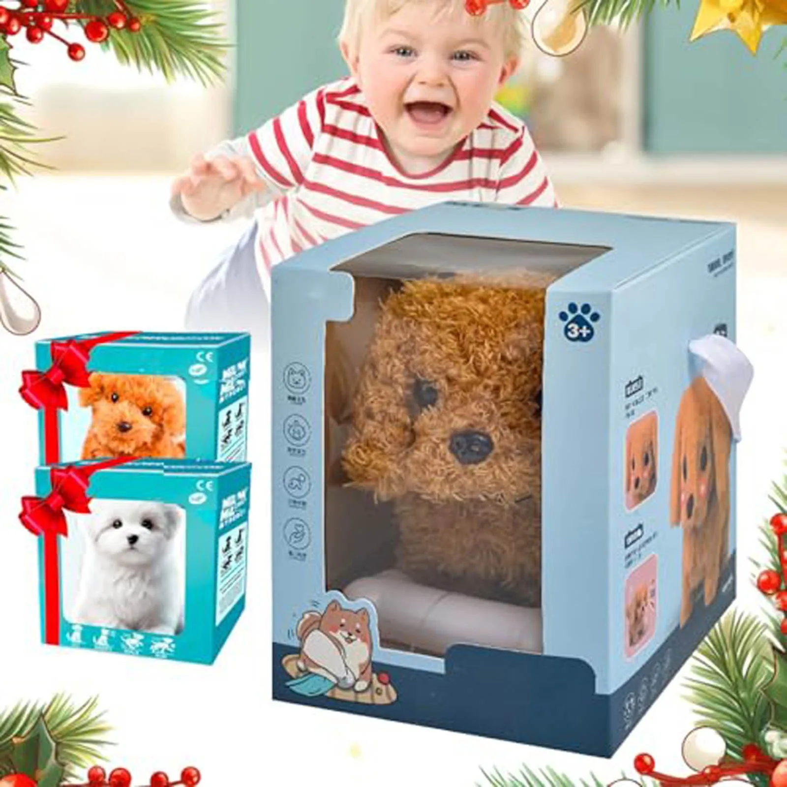 روبوت جرو بلدي روبوت واقعي جرو روبوت جرو يشبه لعبة جرو حقيقية للكلاب المشي وكأنها جرو حقيقي