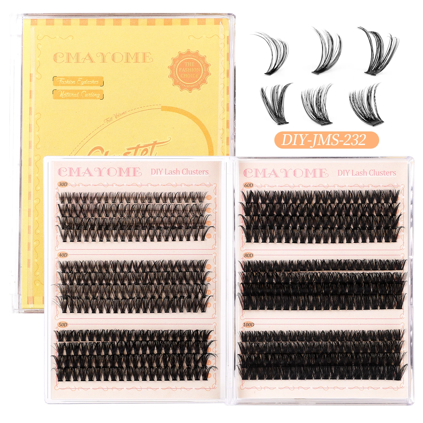 DIY Eyelash Extension Lash Clusters 480 Clusters False Eyelash 3D Effect Individual Natural Lashes Set at Home Eyelash Extension