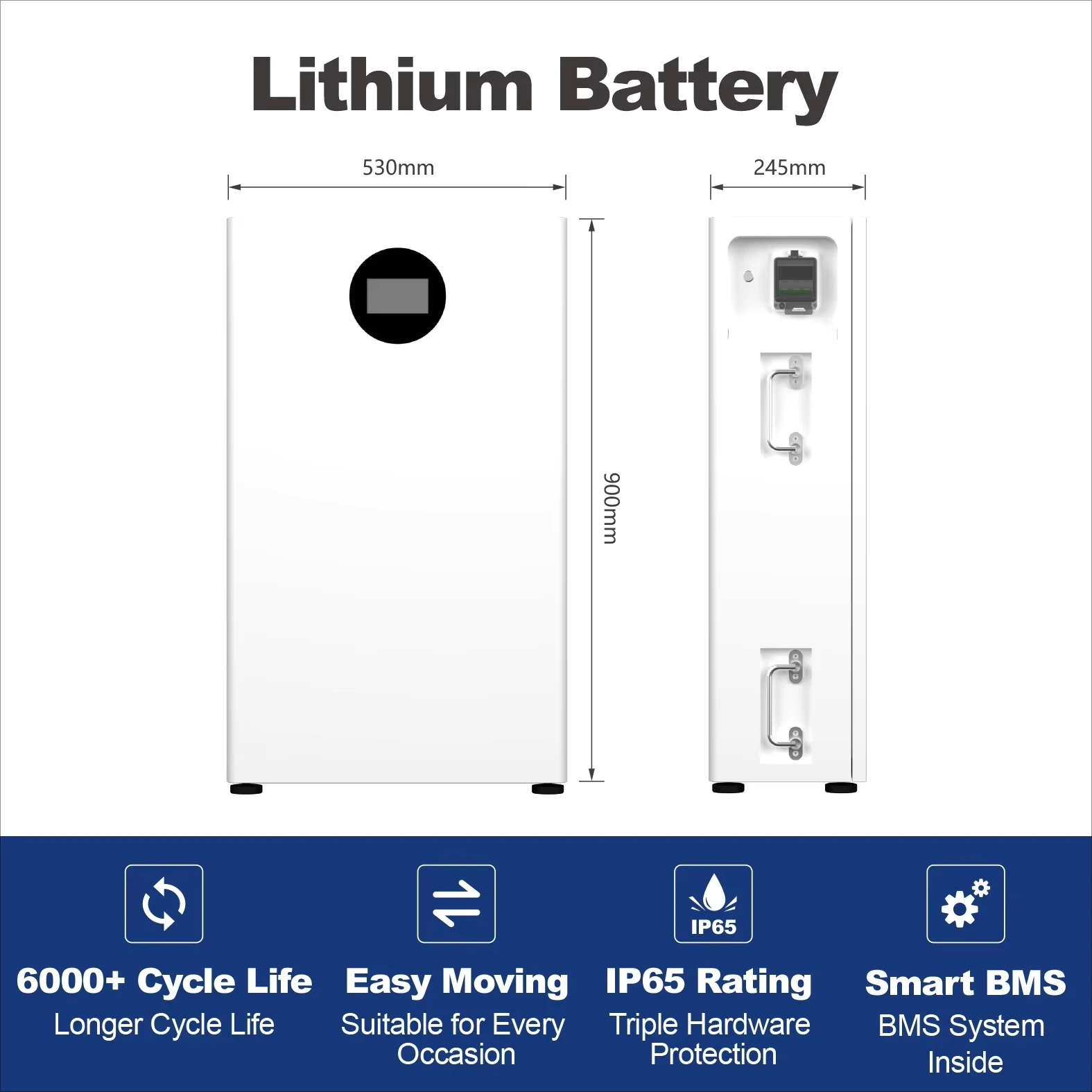 Sunket 15KWH Solar Battery 51.2V Lithium Iron Phosphate 300AH Energy Storage Cost with UL SGS