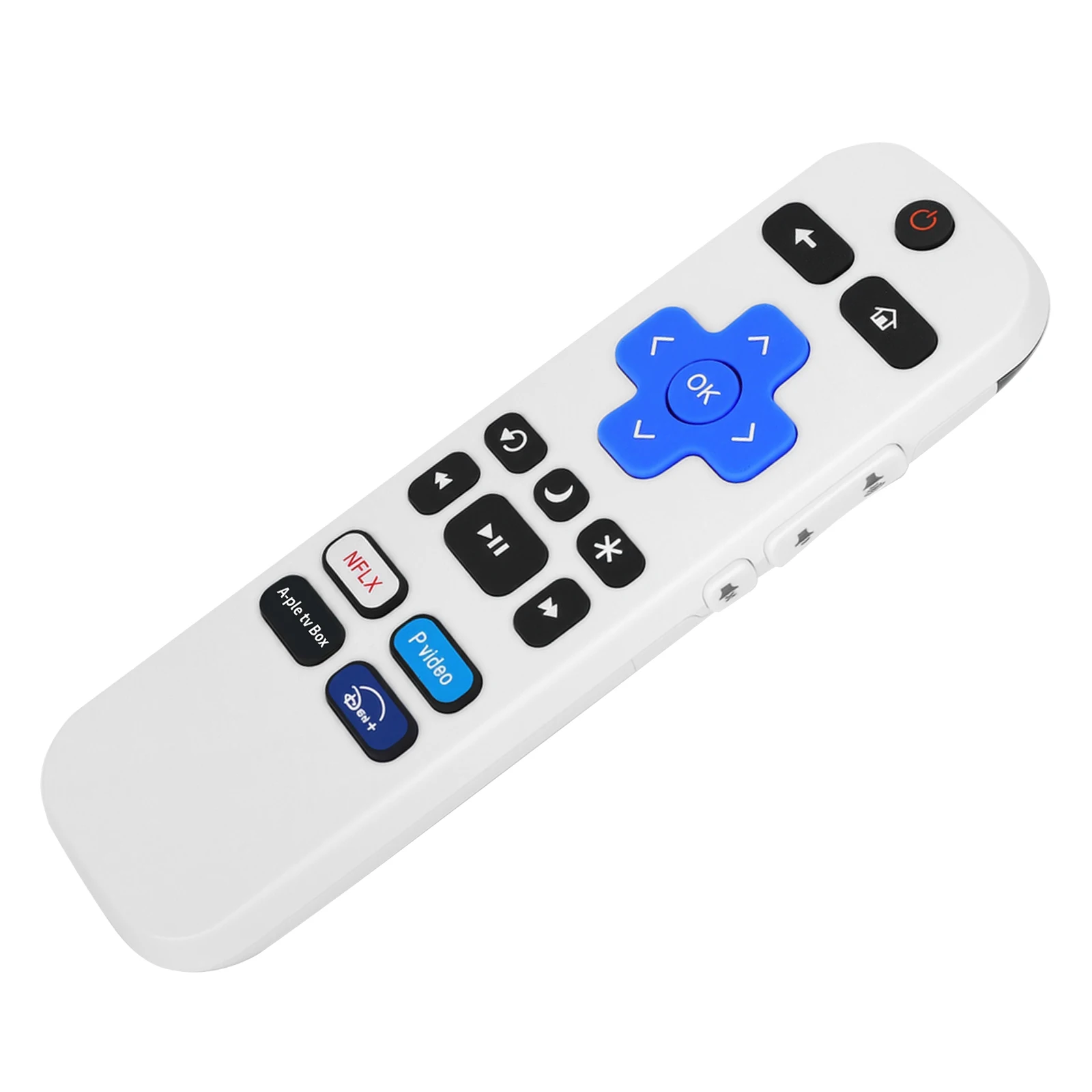 Control Remoto de Repuesto Blanco para Roku TV, TCL/Hisense/Onn/Sharp/Element/Westinghouse/Philips/Sanyo (No Compatible con Stick/Box)