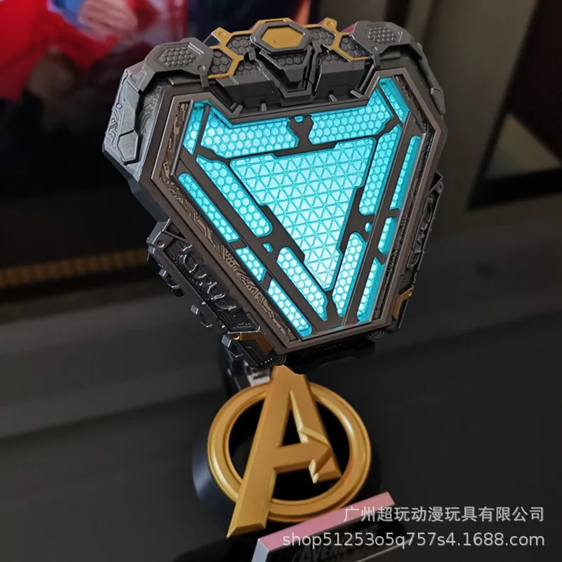 

Avengers Iron Man Arc Reactor 1:1 Tony Stark Heart Mk50 Chest Lamp Super Hero Figure Metal Model Toys Figurine Statue