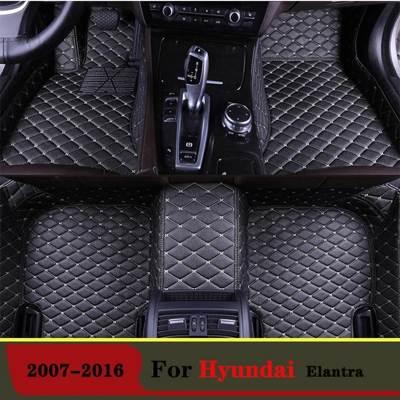 Fast Car floor mats For Hyundai Elantra 2016 2015 2014 2013 2012 2011 2010 2009 2008 2007 Car Floor Mats Accessories Carpets Lea