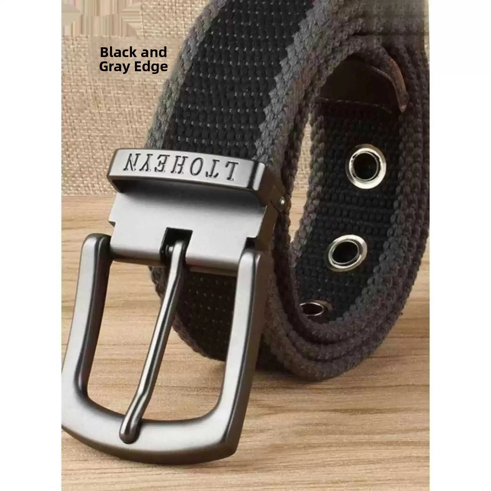 Extended Size Belt Men's Multi-Hole Canvas Waist Belt Versatile for Jeans Needle Buckle Student Korean Style Suitable for Women