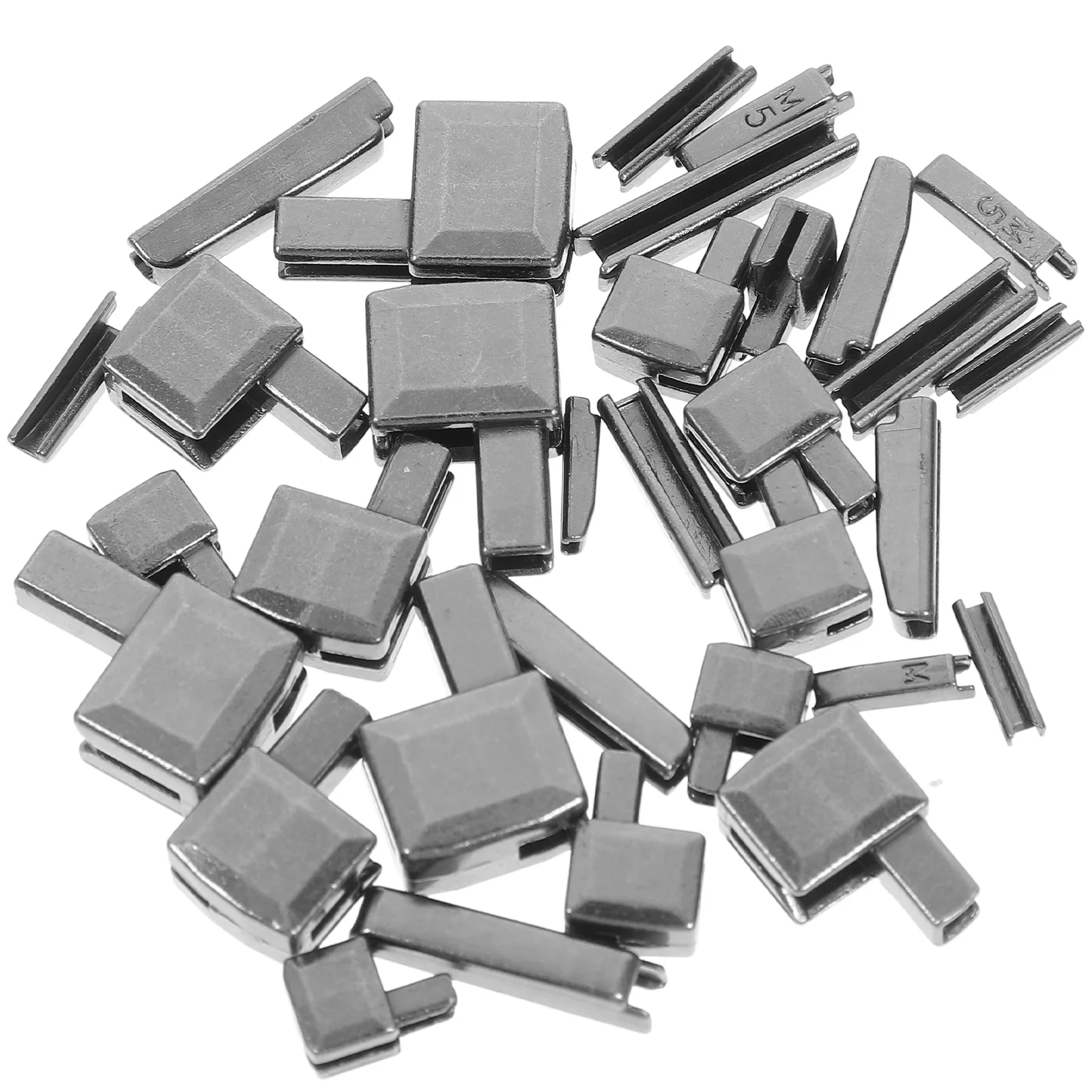 16Sets Metal Zipper Stops Clothes Repairing Kits Practical Durable Zipper Replacement Slider Stop Clothes Repairing Kits