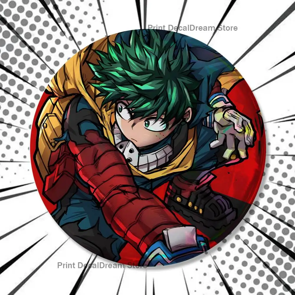 D-Deku M-MHA Broschen für Rucksack-Accessoires 25mm, 32mm, 48mm, 58mm, 75mm Runde Emaille-Pins Cartoon-Abzeichen – Detail 7