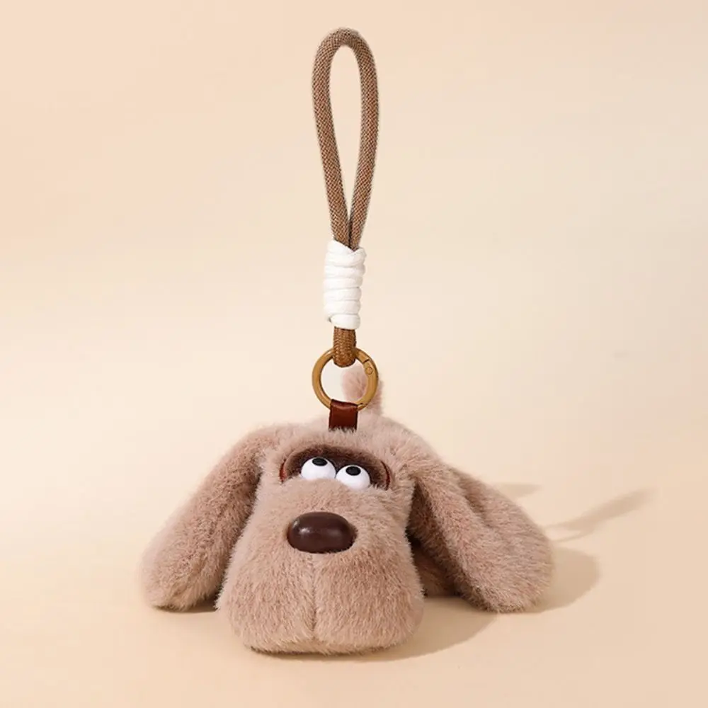 PP Katoen Grote Ogen Hond Pluche Hanger Pluizige Levensechte Grote Oren Hond Sleutelhanger Cartoon Ornamenten Puppy Pluche Pop Sleutelhanger Vriend