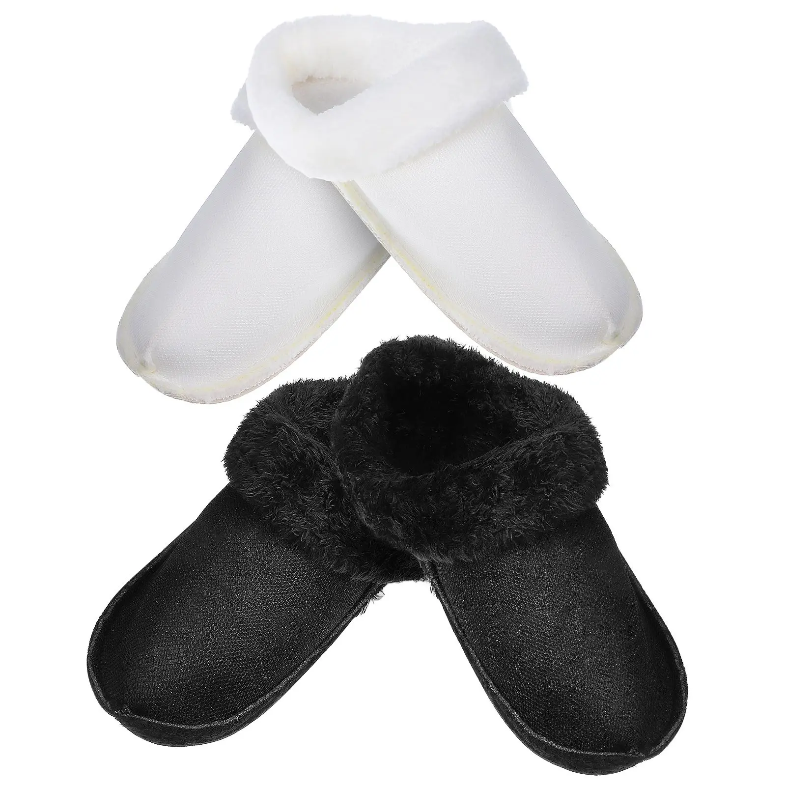 

2 Pairs Hole Velvet Shoe Cover Liners Warm Inserts Clogs Fuzzy Insoles Boot Inserts Washable Detachable Soft Comfortable