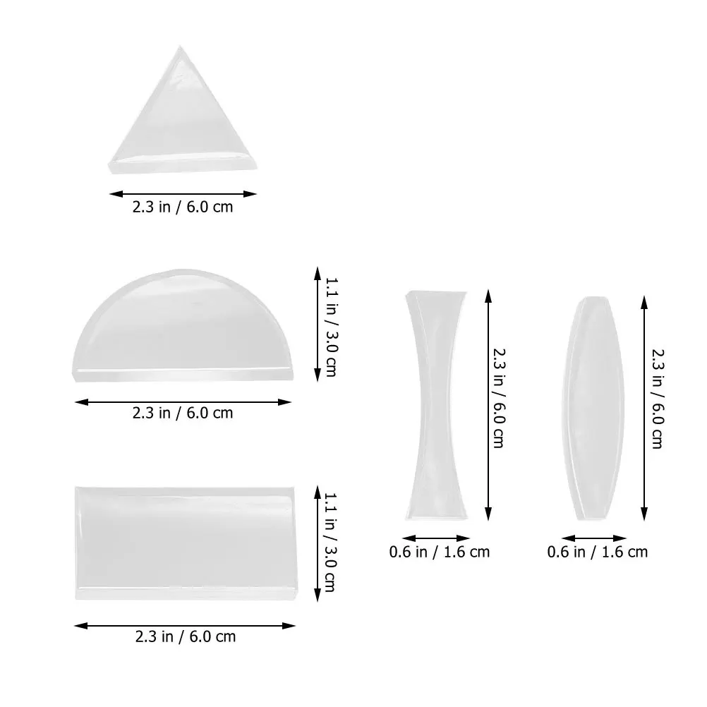 5Pcs Physics Optical Lens Glass Convex Concave Teaching Tools Science Experiment Kit Convex Lens Science Teaching Tools