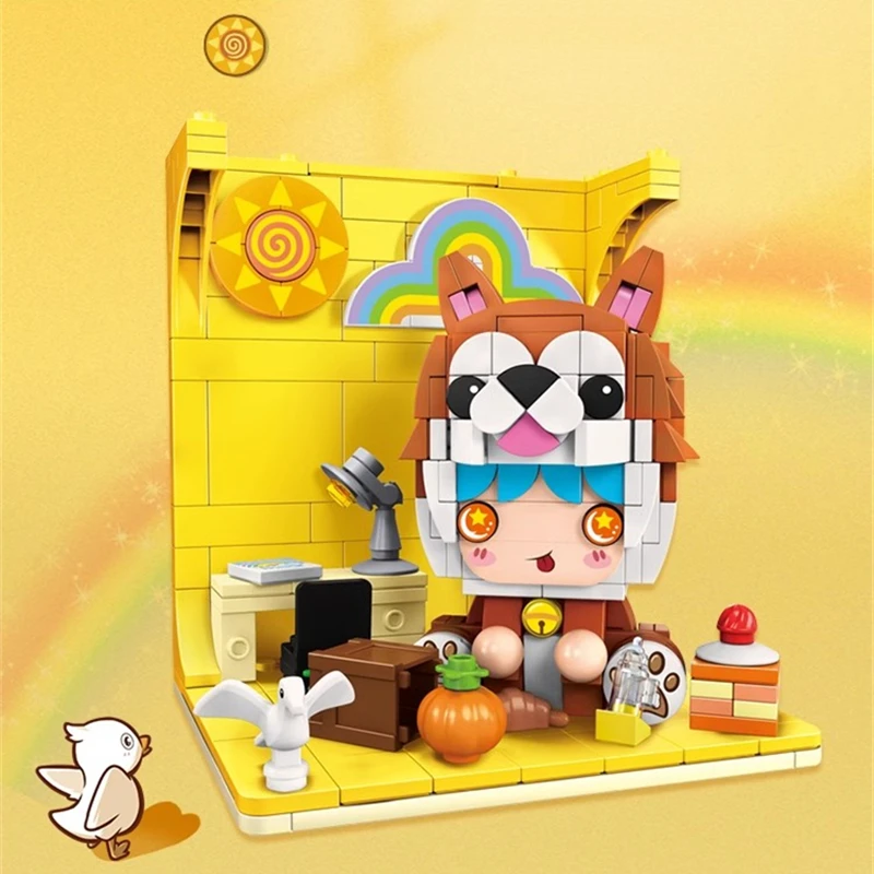 Décennie s de Construction de Jouets pour Enfants, Modèle d'Animaux COS, Ornements de la Série Qimengyayou, Figurines Assemblées, Cadeaux d'Anniversaire Kawaii