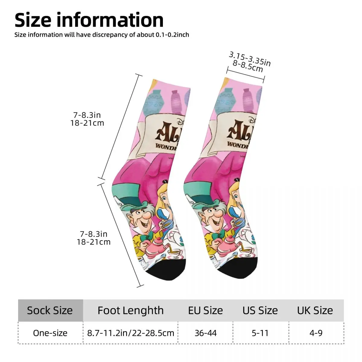 Alice In Wonderland Cheshire Cat Stockings Couple Socks Quality Casual Socks Autumn Cycling Anti Skid Custom Socks Gift