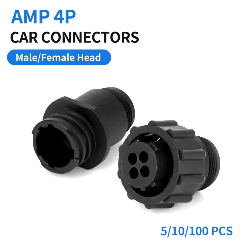 

5/10/100 sets 4 Pin AMP/TE type182919-1 206153-1 182647-1 auto sensor plug connector for SMEMA Car,4P plug with Pin