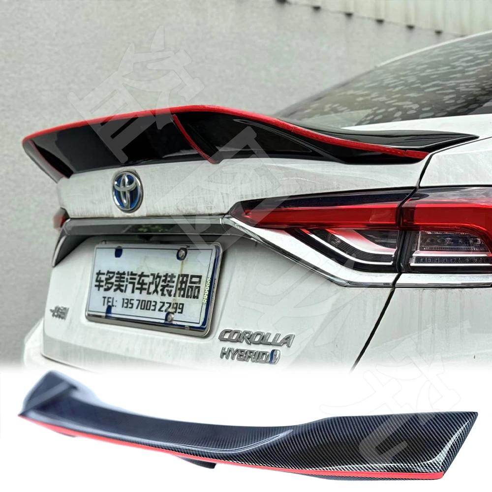 

For Toyota 19-24 Corolla trunk lid spoiler R style trunk lid decorative cover tail wing Carbon Fiber material aerodynamic kit