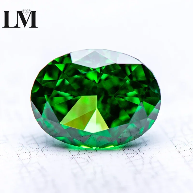 

Cubic Zirconia Stones 5A Grade Oval Shape Green Color 4k Crushed Ice Cut Lab Synthetic Zircon Gems For Extremely Shiny Quality