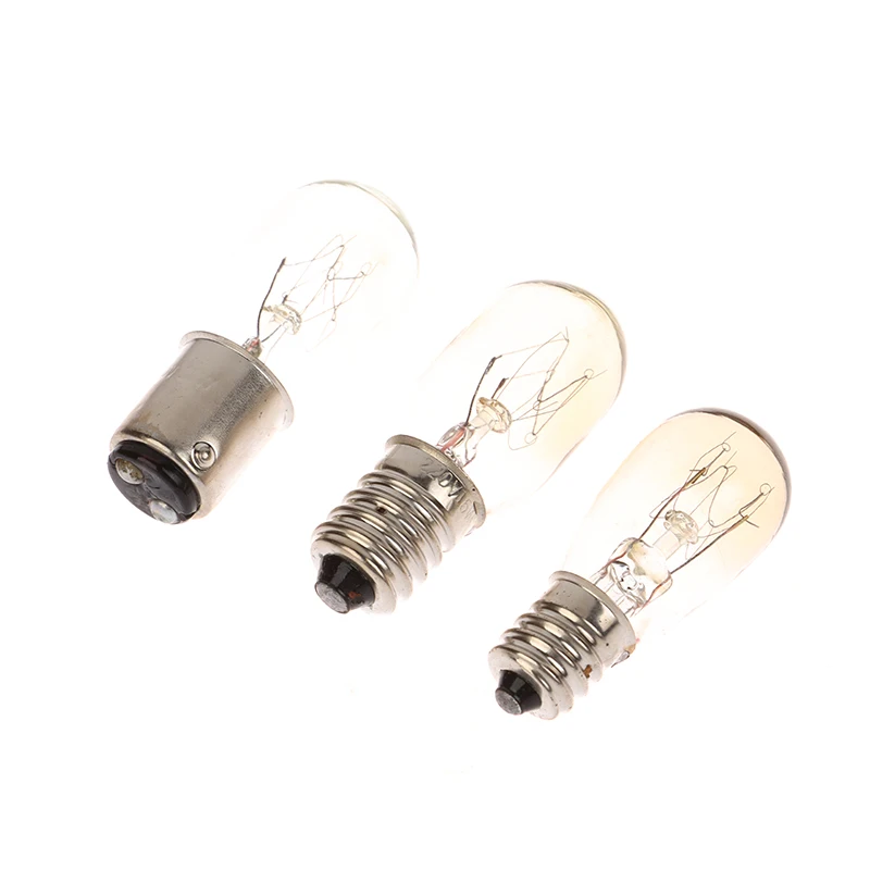 1pc 220V Sewing Machine LED Bulb E12/BA15D/E14 15W Threaded /Plug-in Incandescent Lamp Corn Fridge Lighting Craft Warning