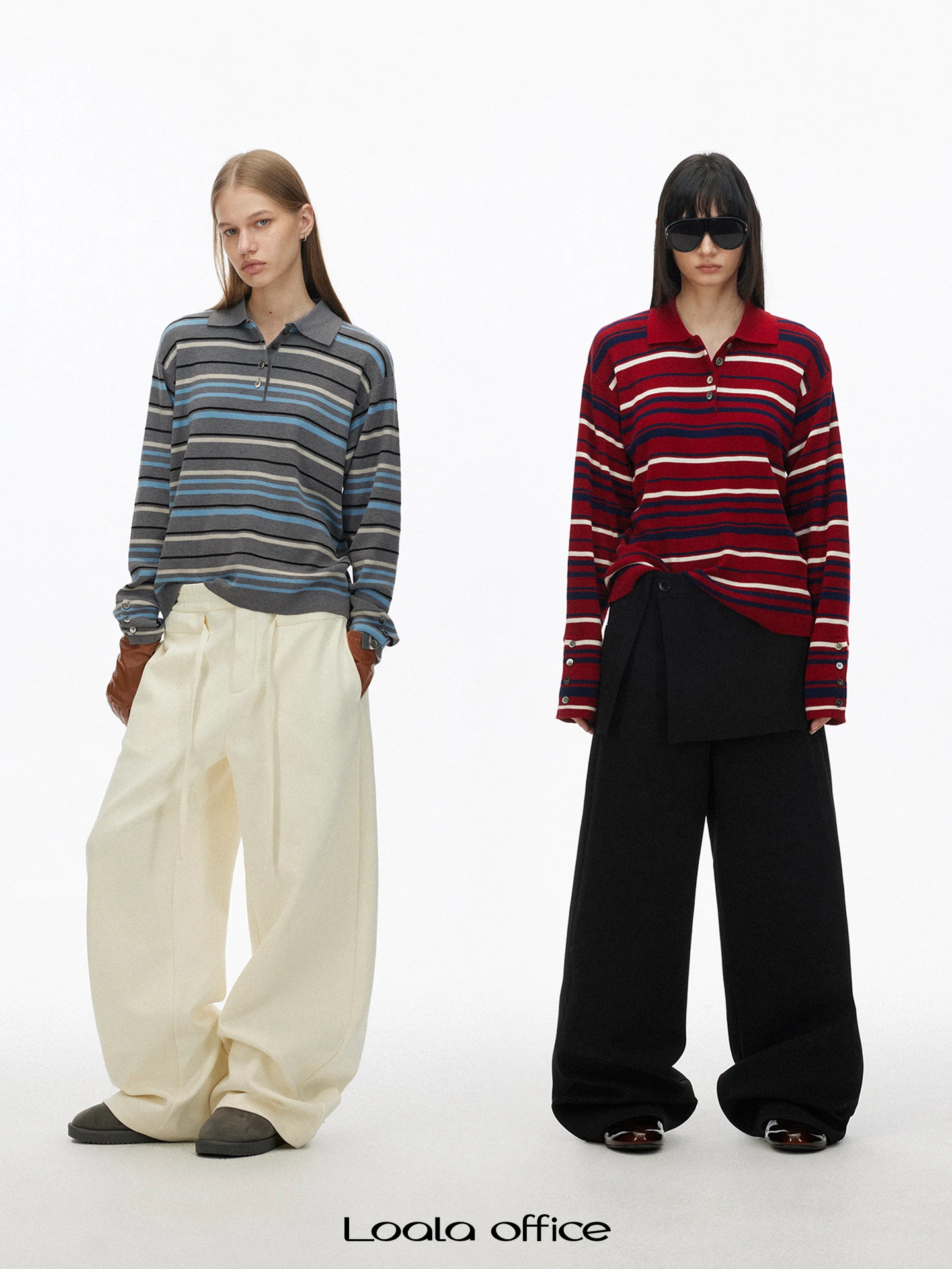 

Вязаный свитер Loala Office в стиле ретро с цветными блоками, из шерсти и шелка, в полоску, женский повседневный вязаный топ с длинными рукавами