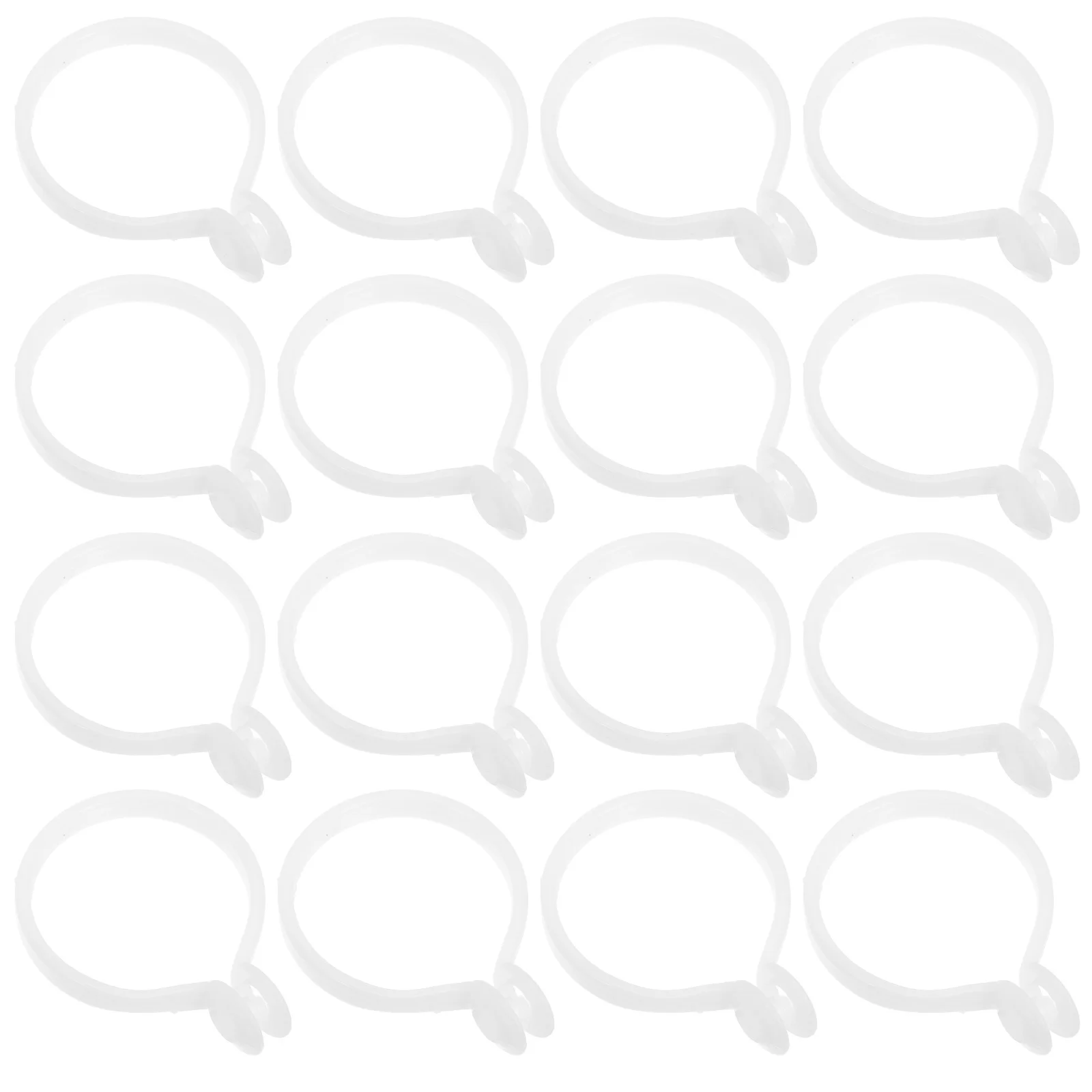 

100pcs Open Type Curtain Rings Household Drapery Rings Plastic Bathroom Curtain Rings Curtain Sliding Rings for Replacement