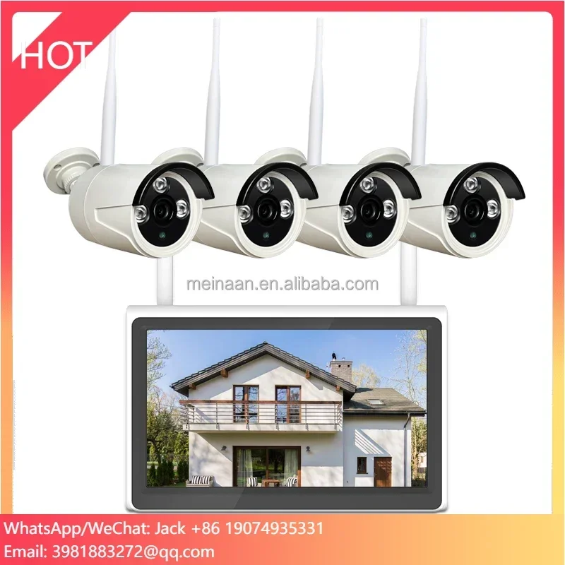 

Eseecloud 3MP 10.1'' LCD 4CH Wireless WiFi Home Security Camera System Wireless WiFi CCTV NVR Kit Camera Surveillance Systems