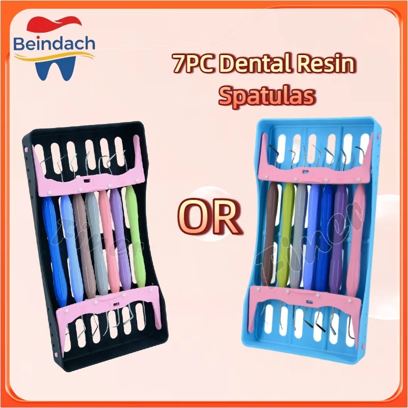 

Dental Resin Spatulas Silicon Composite 7pcs Resin Filler Instruments Kit for Dental Aesthetic Restoration Dentistry Tools