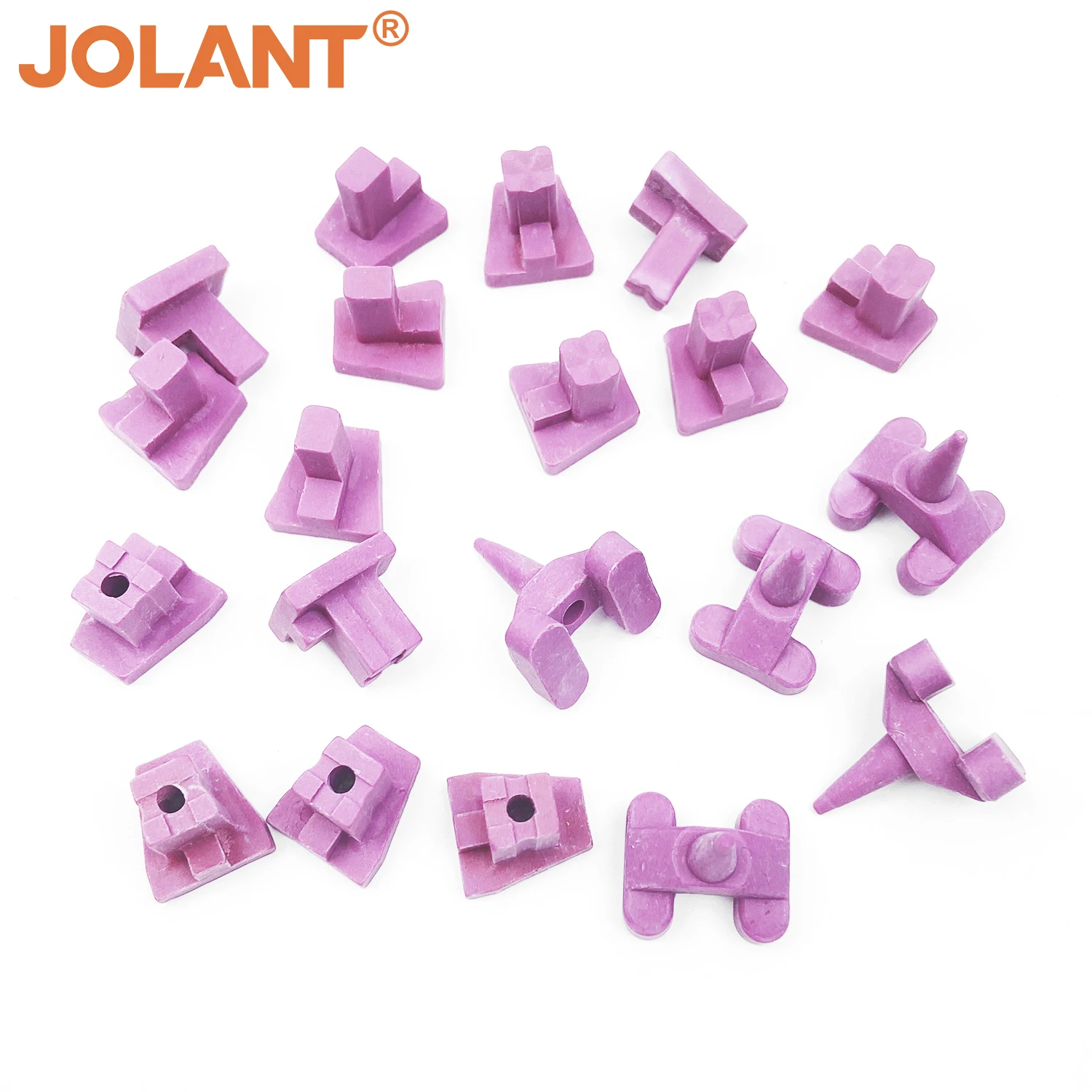 

20pcs/Pack JOLANT Dental Ceramic Firing Pink Pegs Dental Lab for Single Porcelain Crown Oven Tray Ceramist Tool