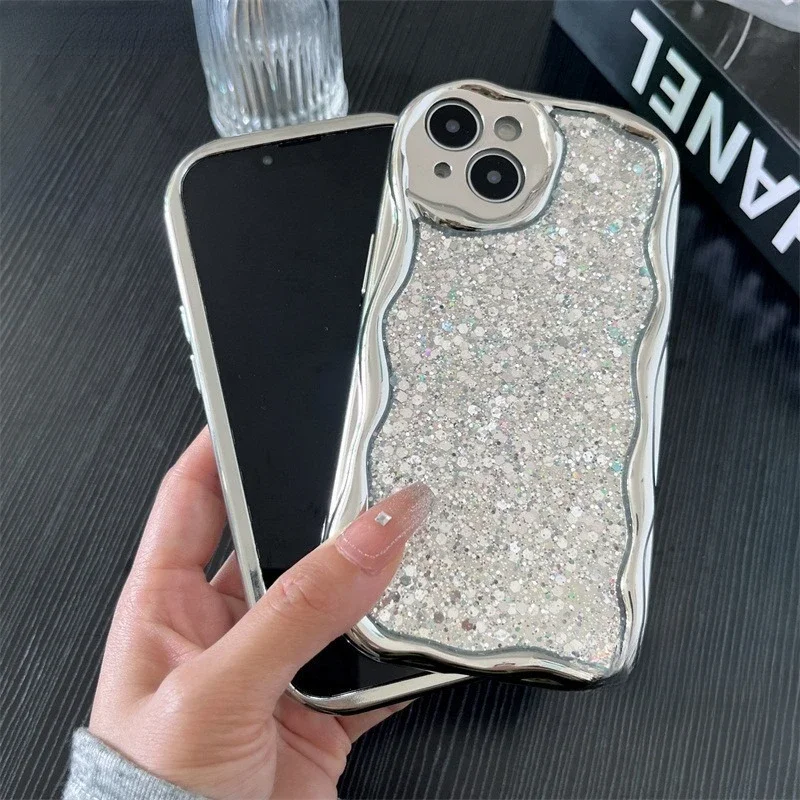 For Honor 200 100 90 GT 80 70 60 SE 50 30 Pro 8X 9X X10 X20 X30 X50 X40 X60 Goddess Casing Fashion Silver Glitter Bling Cover