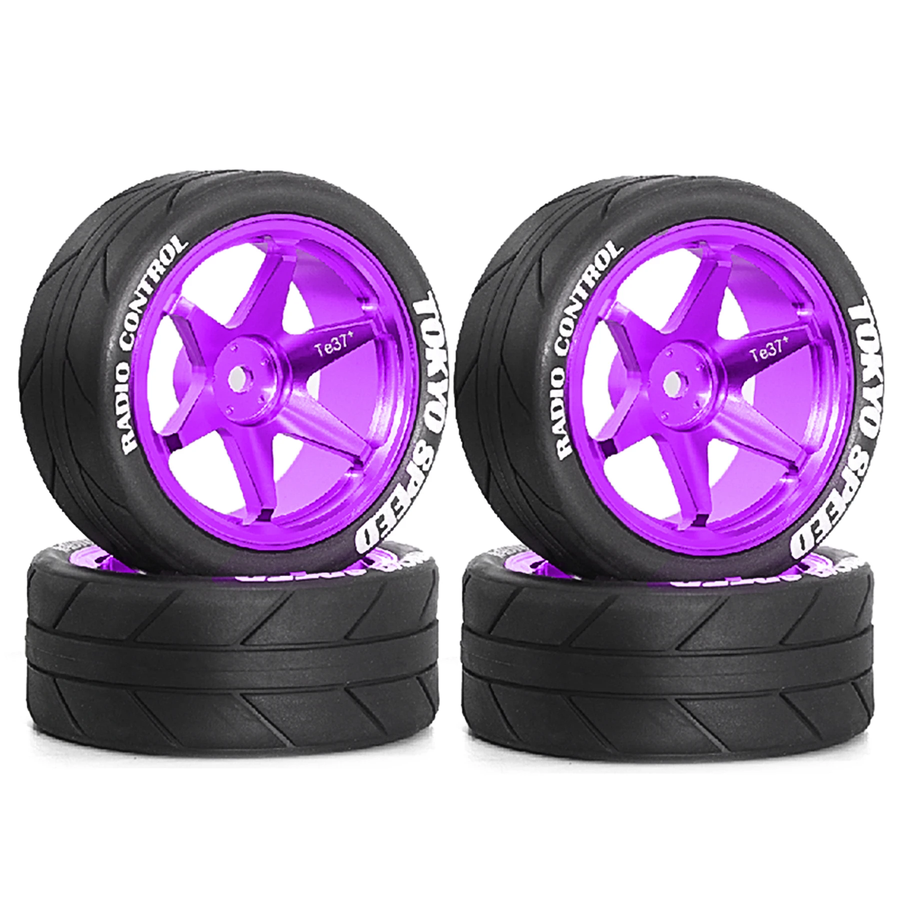 RC Wheels and Tires Metal Wheel Rims for Tamiya TT01 TT02 XV01 TA06 A959 PTG2 HPI KYOSHO PTG2 1:10 Street Touring Drift Car