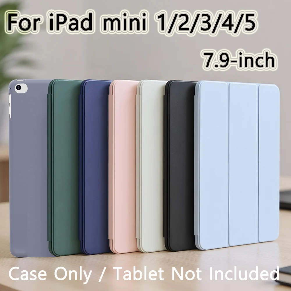 

Case for iPad mini 1 2 3 4 5 7.9-inch PU Leather Magnetic Flip Smart Cover for iPad mini 1/2/3/4/5 Soft Silicone Back Shell