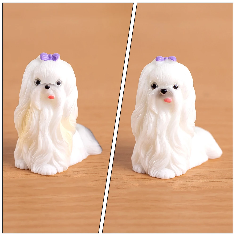 

6Pcs Miniature Puppy Figurines Resin Dog Statues Realistic Micro Landscape Decor Indoor Outdoor Garden Ornament