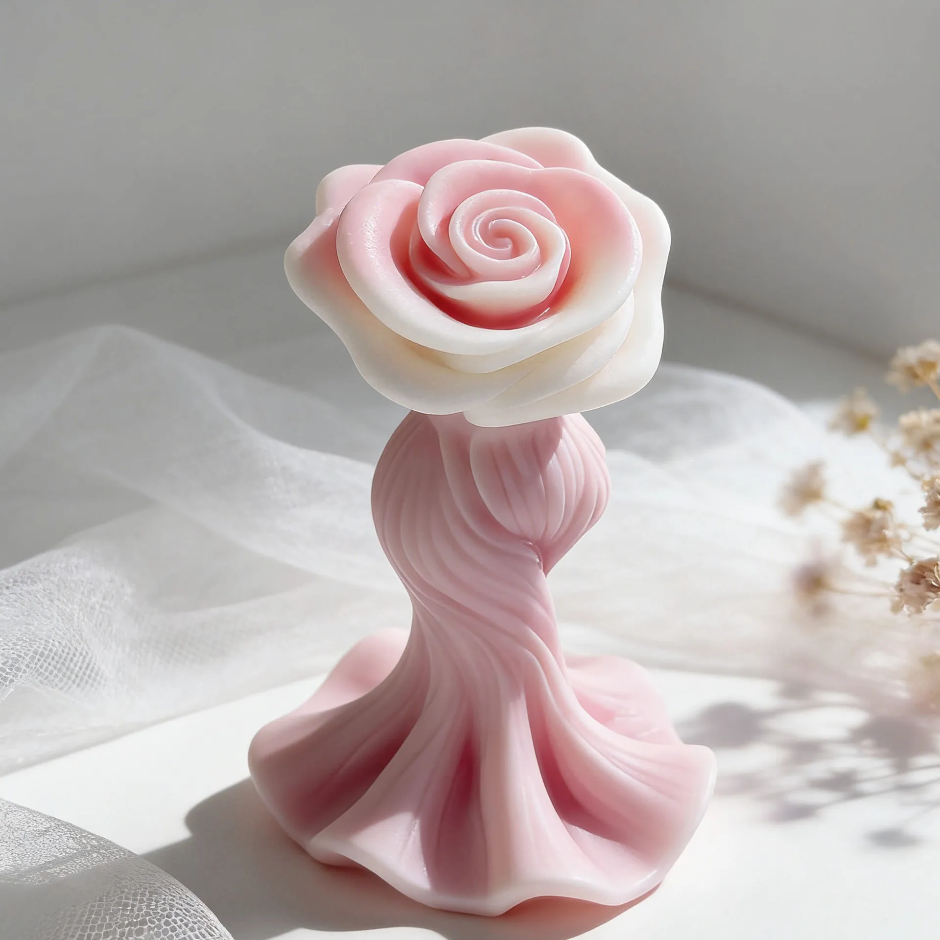 

Flower Candle Mold Exquisite Aromatherapy Candle Mold 3d Rose Silicone Mold Heat-Resistant For Diy Candle Making Handmade Gifts